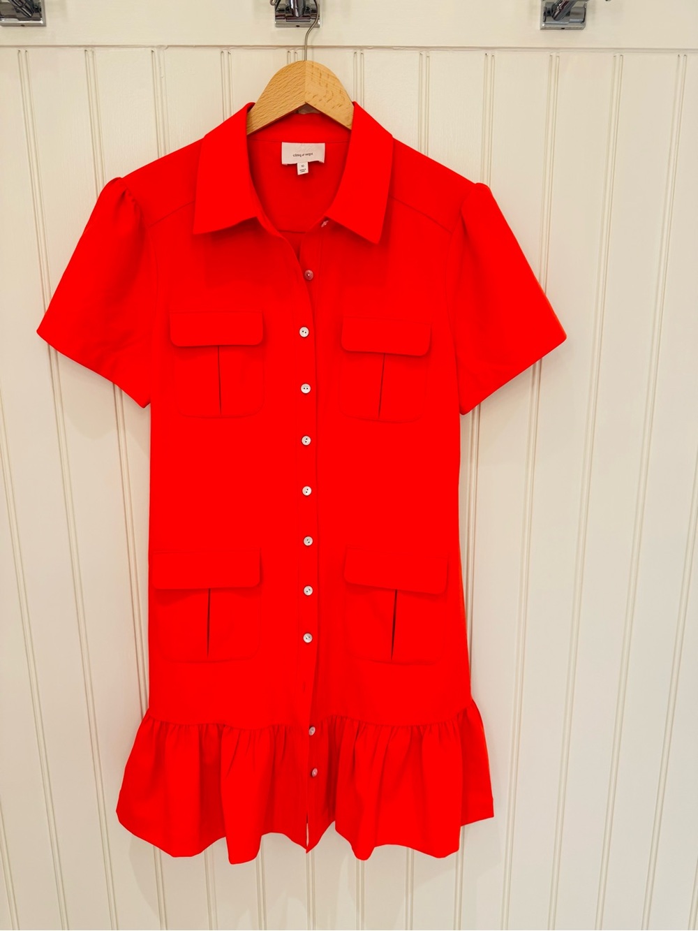 Cinq à Sept Orange Utility Mini Dress – Size 10 – Brand New - Picture 2 of 8